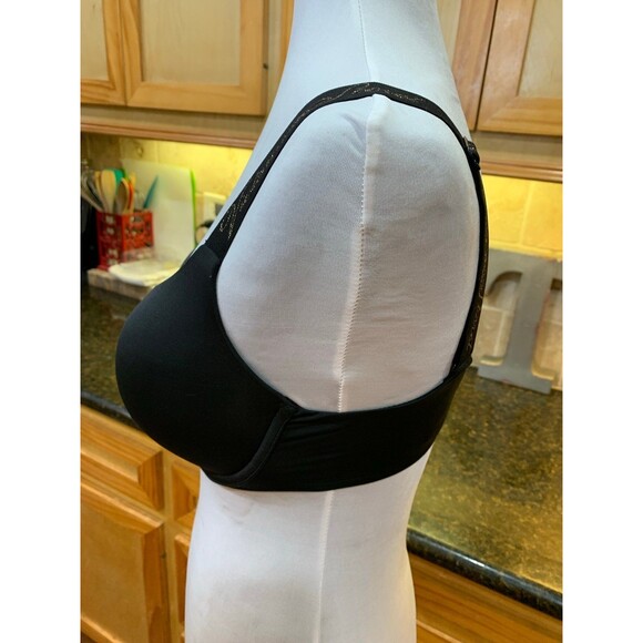 Victoria’s Secret T-Shirt Push-Up Full Coverage Bra Black/Pink/Gold 32DD EUC - Picture 4 of 12